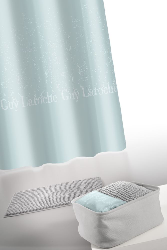 Κουρτίνα Μπάνιου + Πατάκι (Σετ) Guy Laroche Glossy Silver