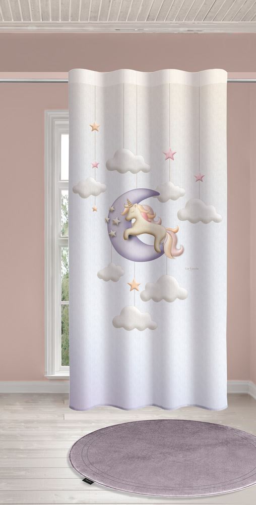 Κουρτίνα Cloudy Lilac 145×270 Soft Touch