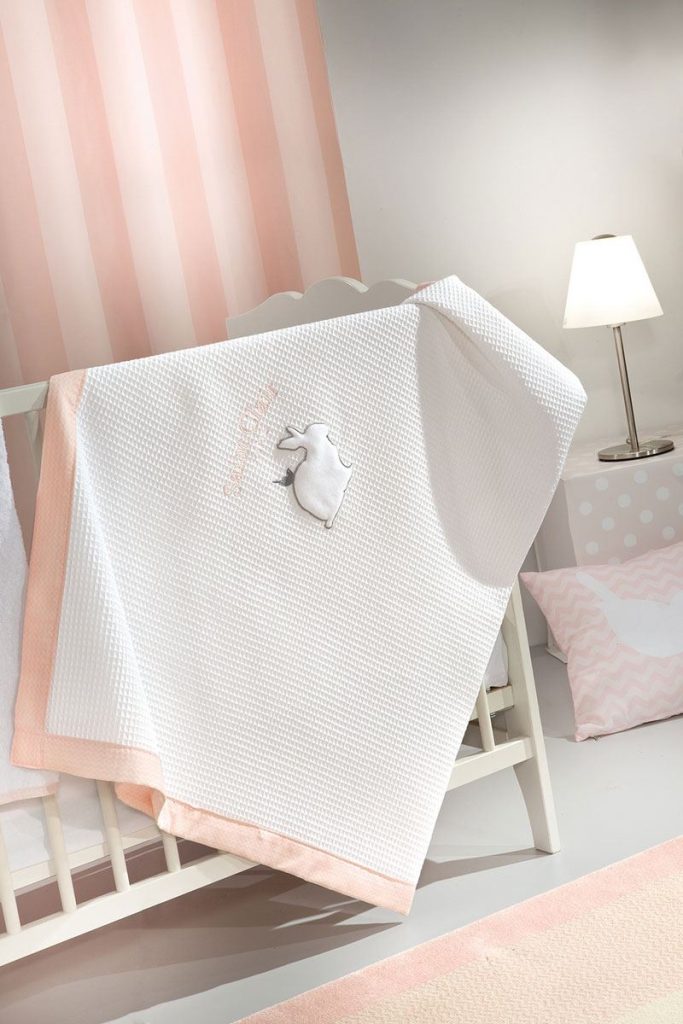 Κουβέρτα Lapin Pink Πικέ 110×150