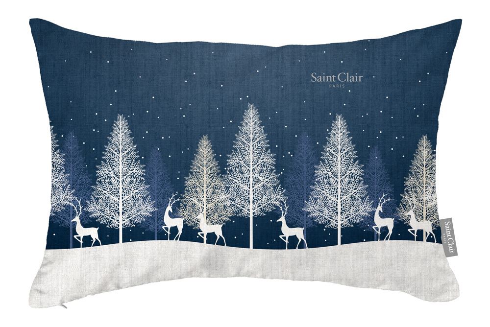 Χριστουγεννιάτικο διακοσμητικό μαξιλάρι με γέμιση 4026 Blue 30×45