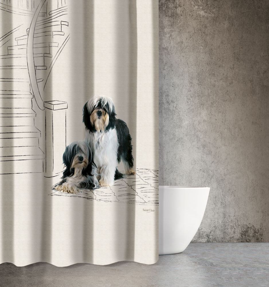 Κουρτίνα Μπάνιου Animals Des 207 180×200
