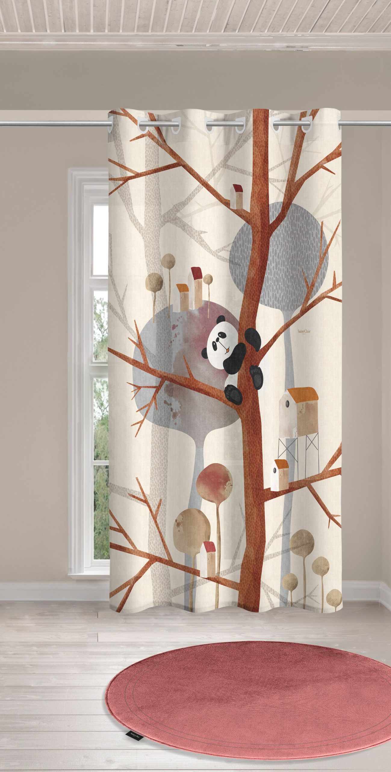 Παιδική & Βρεφική Κουρτίνα Soft-Touch Panda 160×240