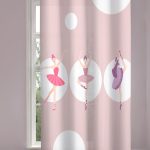 Παιδική & Βρεφική Κουρτίνα Soft-Touch Ballerinas με Τρουκς