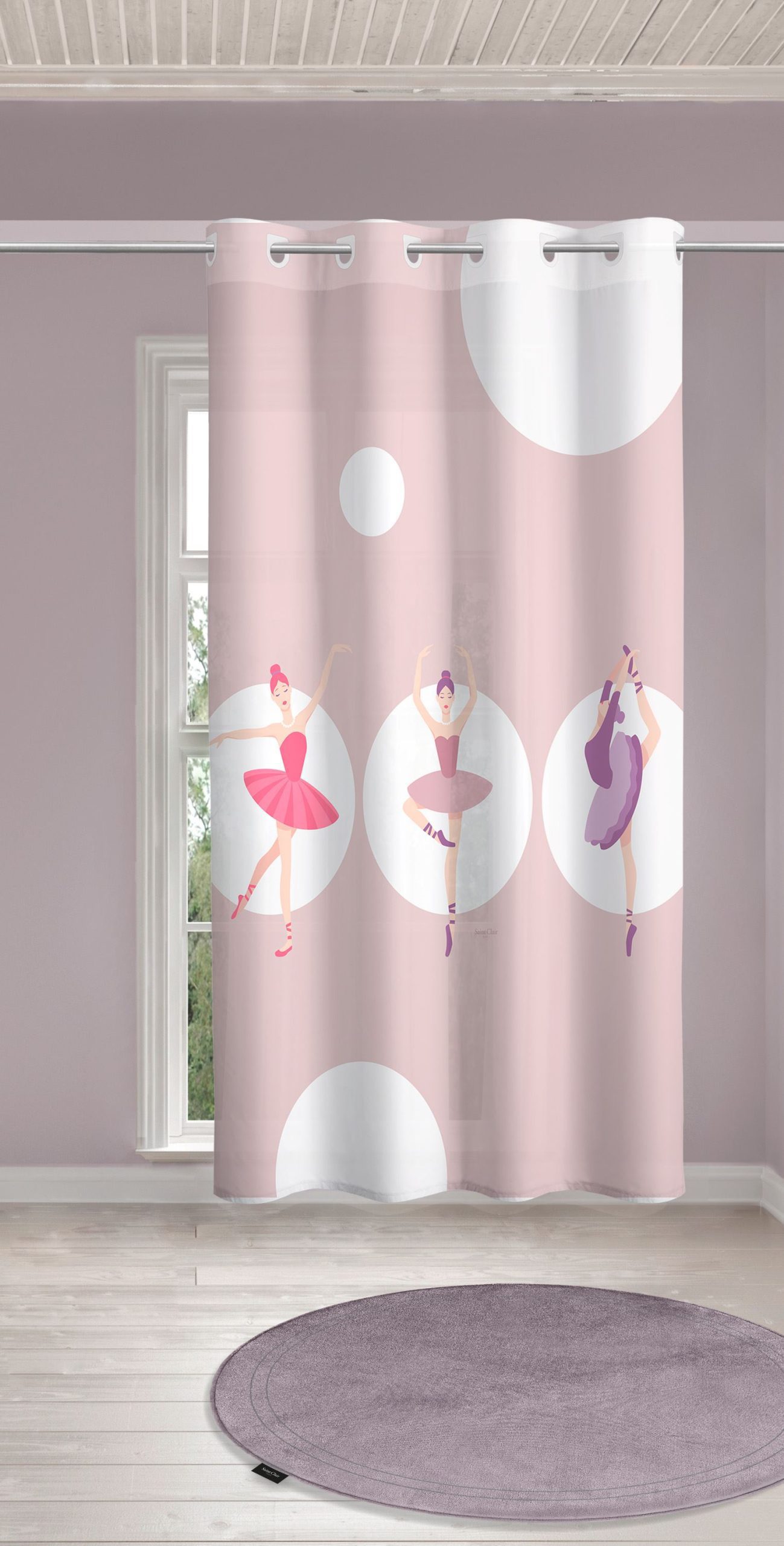 Παιδική & Βρεφική Κουρτίνα Soft-Touch Ballerinas 160×240