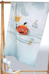 Πετσέτα velour μπάνιου-θαλάσσης SUB 75x155