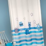 Κουρτίνα Soft - Touch Monsters Blue με Τρουκς