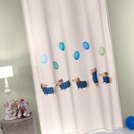Κουρτίνα Soft - Touch Pet Blue με Τρουκς