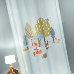Κουρτίνα Soft - Touch Timber Mint με Τρουκς