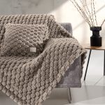 Ριχτάρι Elixir Taupe 120x160 + Διακοσμητικό Μαξιλάρι