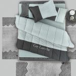 Σετ 3τμχ. Χαλάκια Κρεβατοκάμαρας Zebra Carbon
