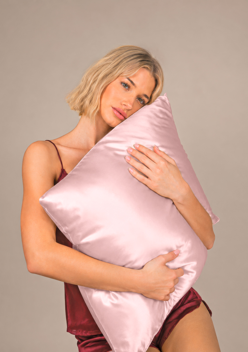 Μεταξωτή Μαξιλαροθήκη Beauty Sleep Pudra