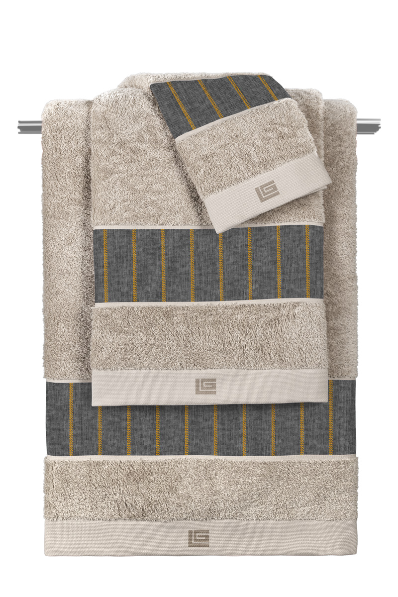 Σετ 3τμχ. Πετσέτες Beverly Anthracite-Natural