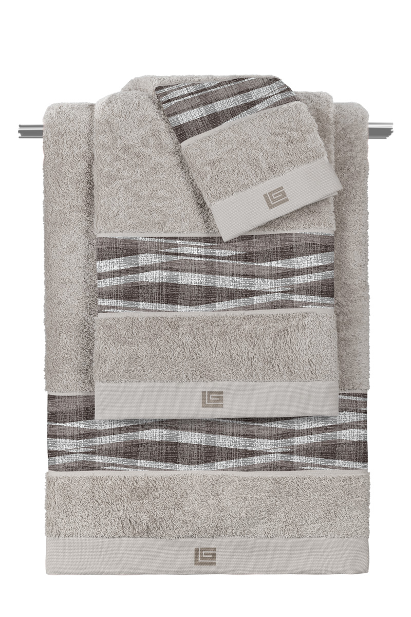 Σετ 3τμχ. Πετσέτες Active Taupe-Silver