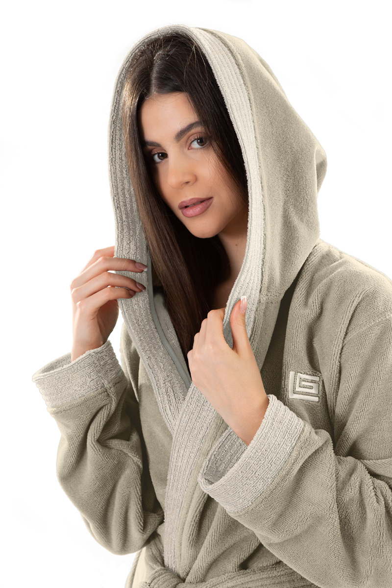 Μπουρνούζι Monogram Khaki-Beige