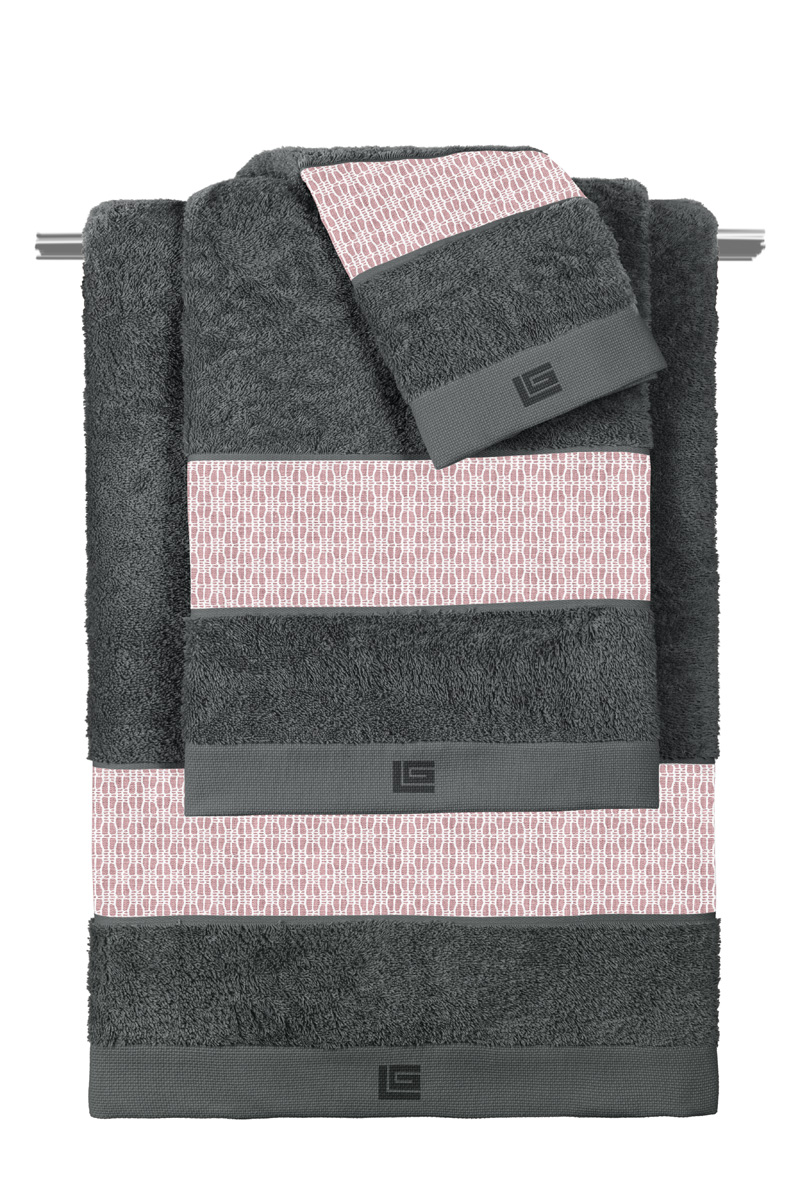 Σετ 3τμχ Πετσέτες Sandy Old Pink-Anthracite