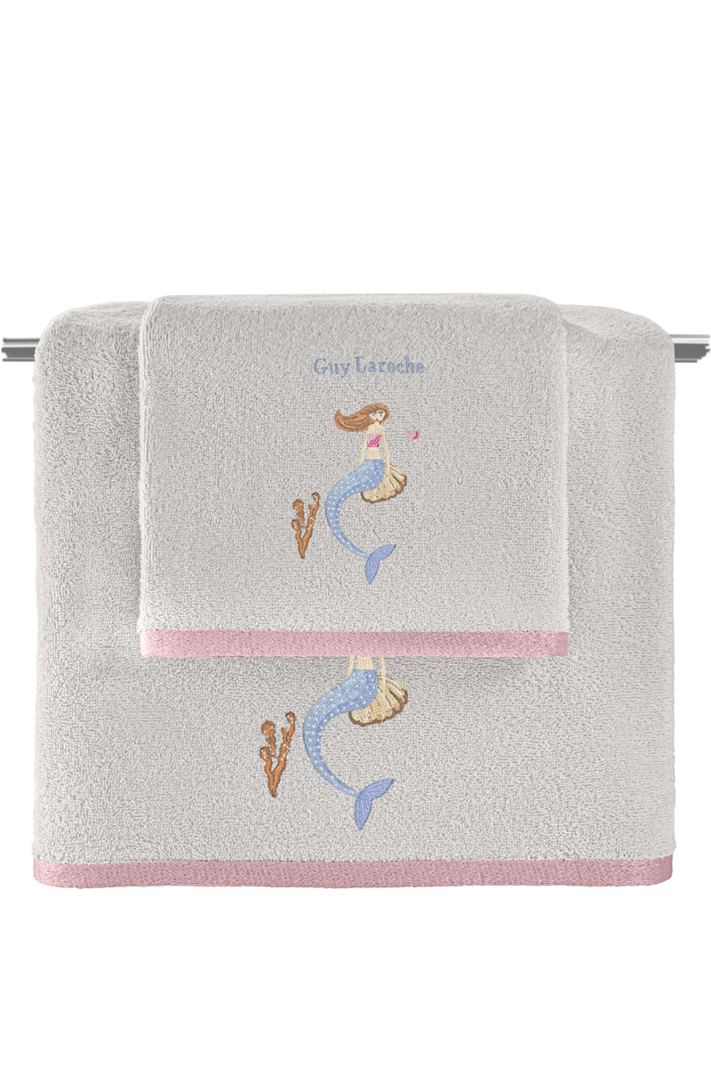 Σετ 2τμχ Βρεφικές Πετσέτες Merida Pink-Silver